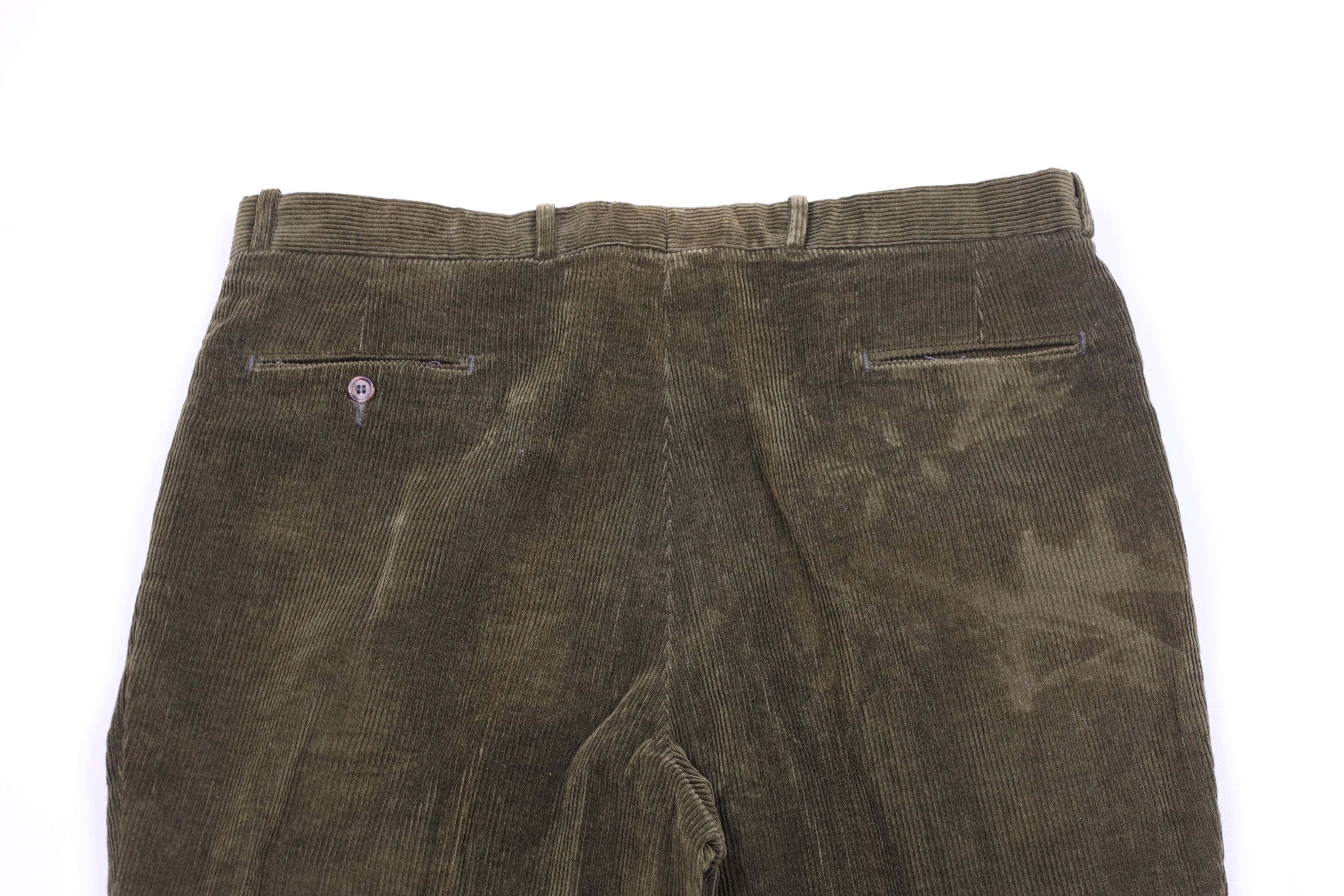 Vintage Vintage 70s Streetwear Wide Leg Corduroy Pants USA Green Size US 38 / EU 54 - 9 Thumbnail