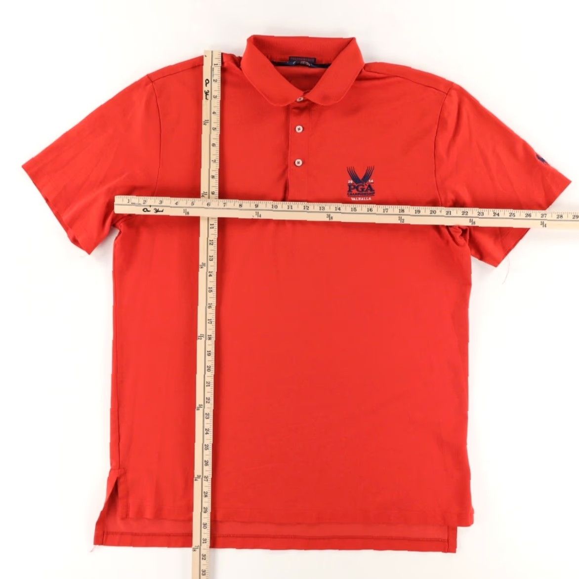 Polo Ralph Lauren Polo Ralph Lauren PGA 2014 Valhalla Stretch Polo Shirt Red Men's L Shirt Size US L / EU 52-54 / 3 - 3 Thumbnail