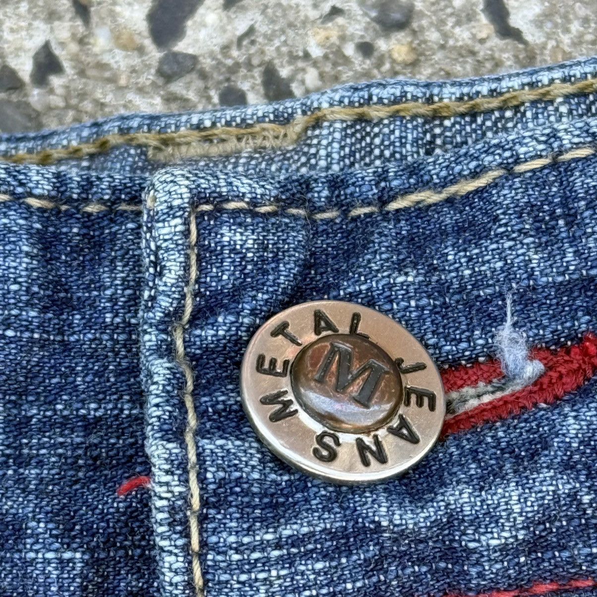 JNCO × Sean John × Vintage METAL Patchwork Denim Shorts W40 L33 Blue Distressed Baggy Size US 40 / EU 56 - 9 Thumbnail