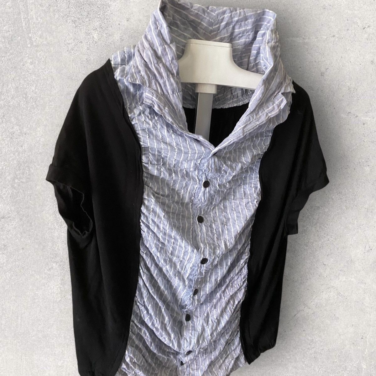 Yohji Yamamoto Y’s Scrunch Cut And Sew Shirt Size M / US 6-8 / IT 42-44 - 3 Thumbnail