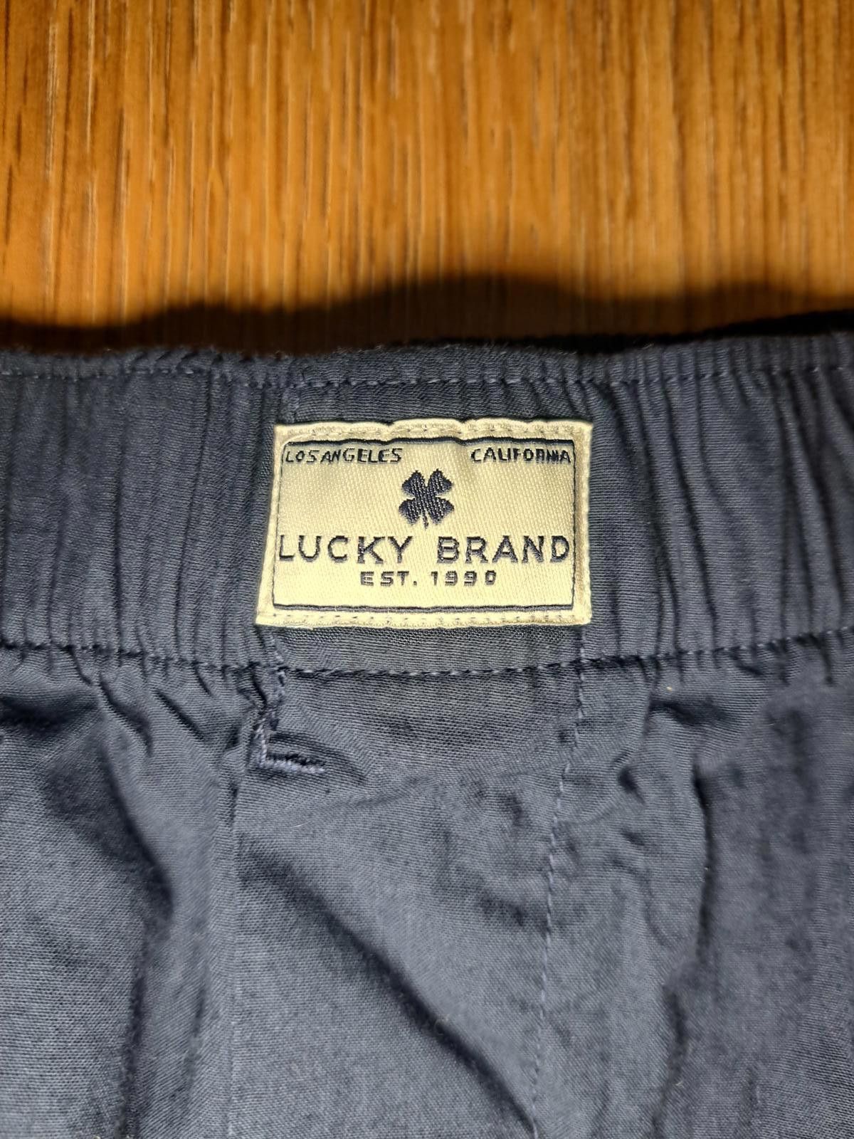 Lucky Brand Lucky Brand Boxers Mens Large Navy Blue 100% Cotton Size ONE SIZE - 2 Thumbnail