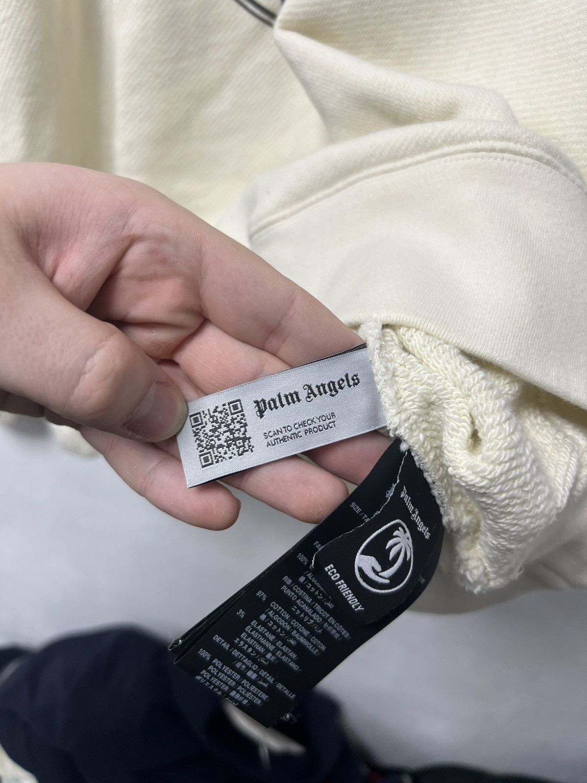 Palm Angels Palm Angels Sweatshirt Big Logo Luxury White Size US S / EU 44-46 / 1 - 4 Thumbnail