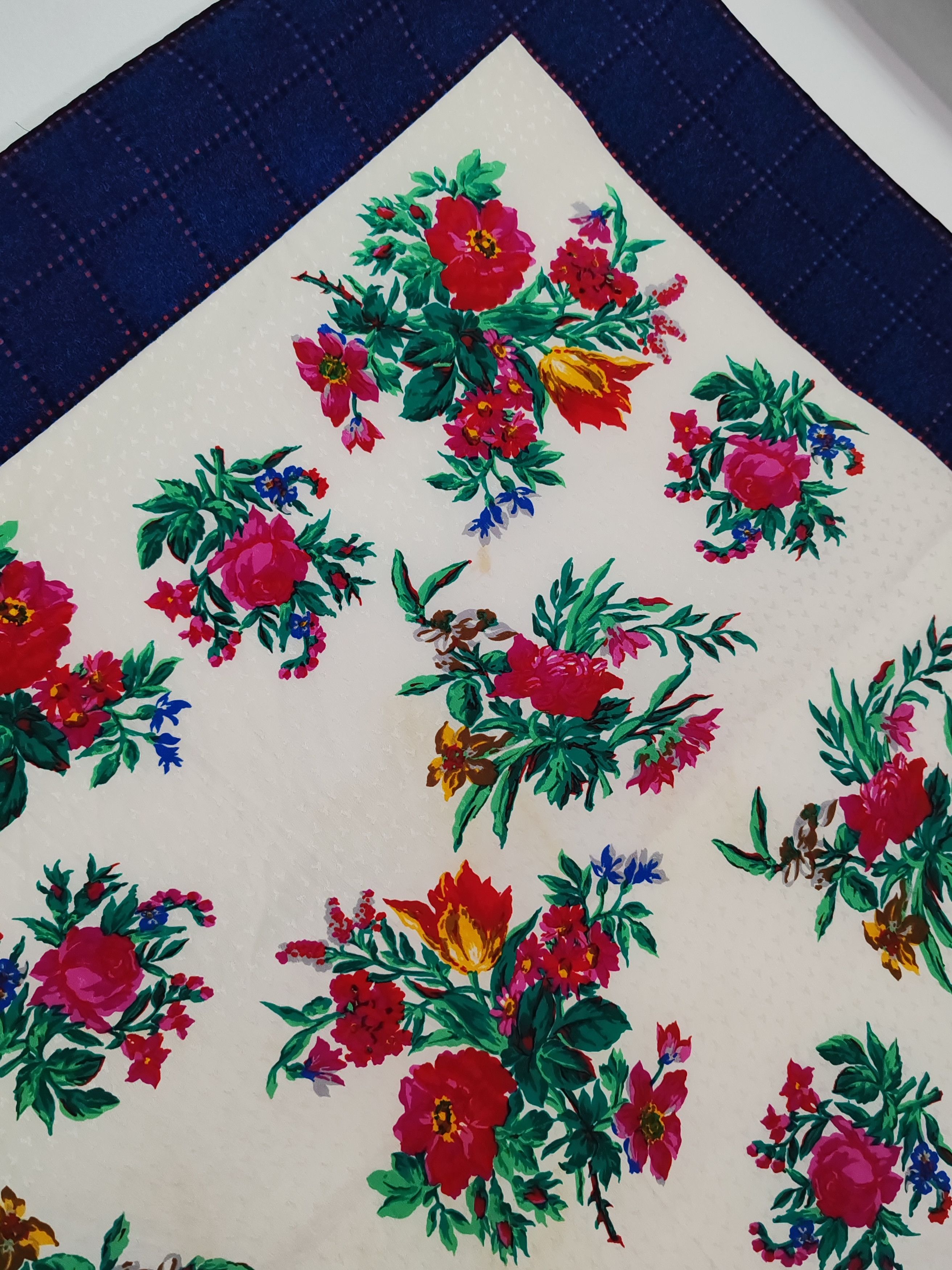 Tiffany & Co. Tiffany & Co Vintage 90cm Silk jacquard floral plaid Size ONE SIZE - 7 Thumbnail