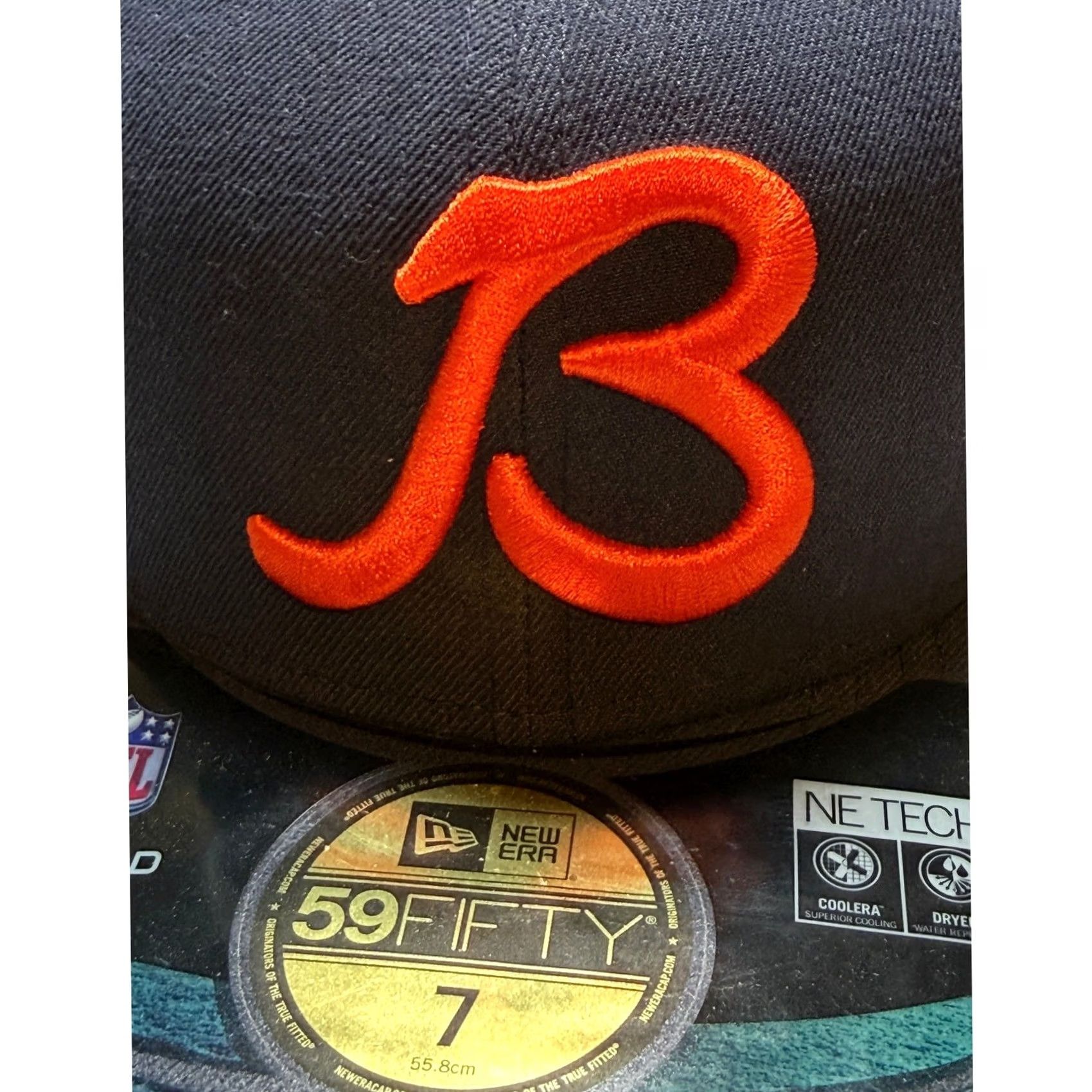 New Era New Era Chicago Bears Hat Mens 7 Navy NFL On-Field 59FIFTY Script B Fitted Cap Size ONE SIZE - 5 Thumbnail