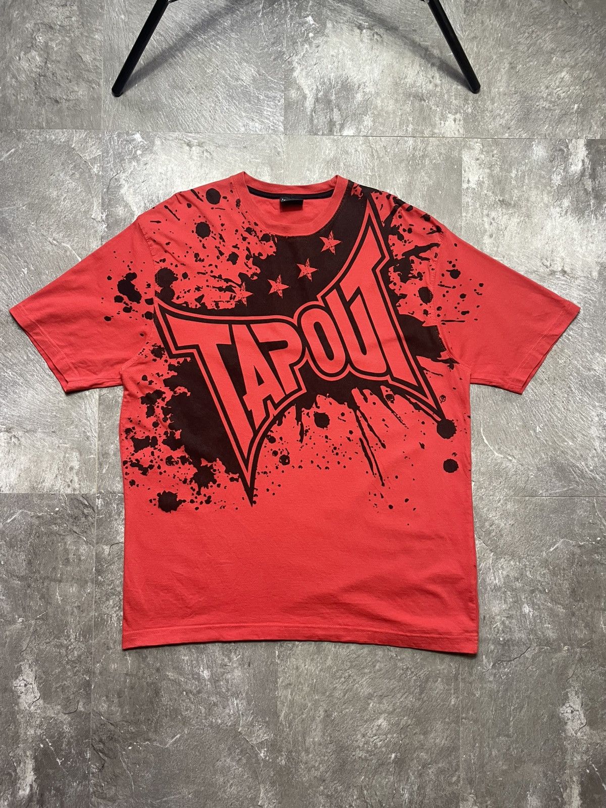 Tapout Vintage Tapout Big Logo AOP Boxy Afflliction Style t Shirt Size US XL / EU 56 / 4 - 1 Thumbnail