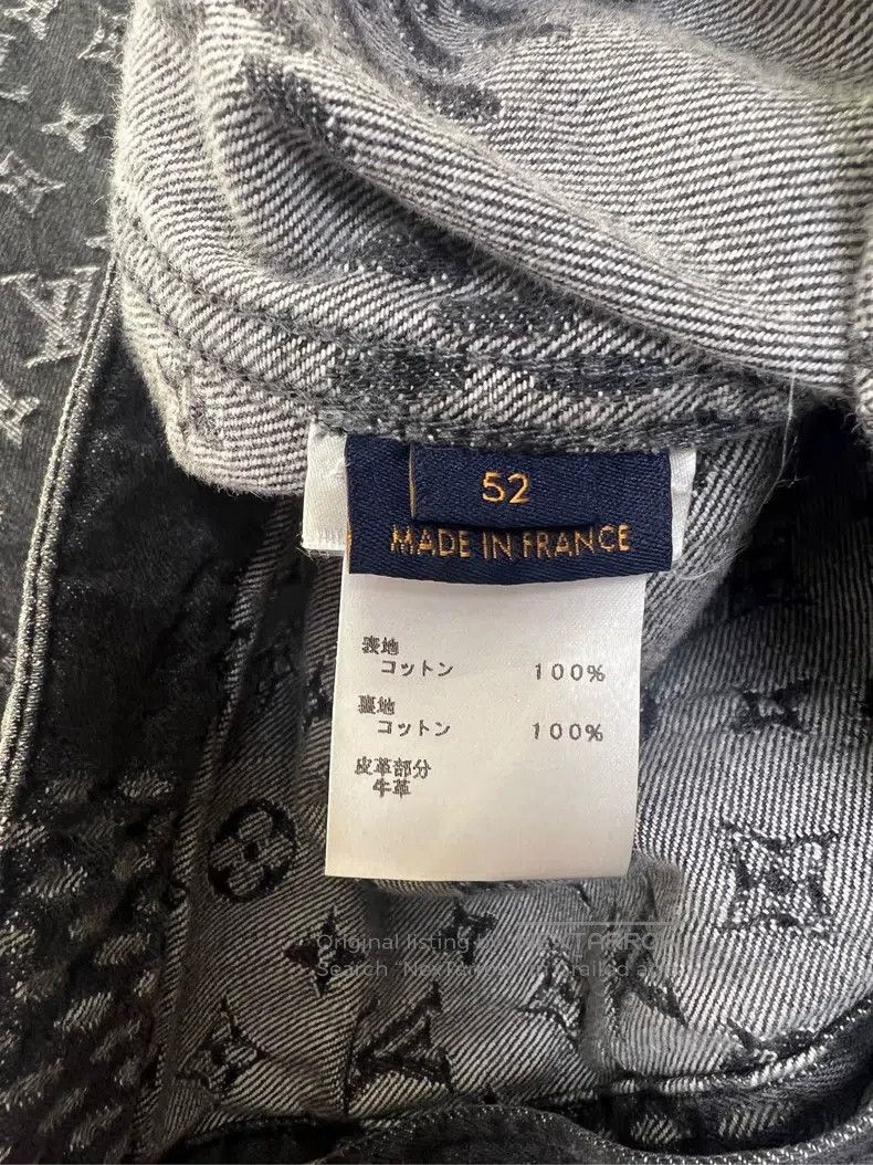Louis Vuitton Louis Vuitton Nigo Co-Branded Black Grey Denim jacket Size US L / EU 52-54 / 3 - 7 Thumbnail
