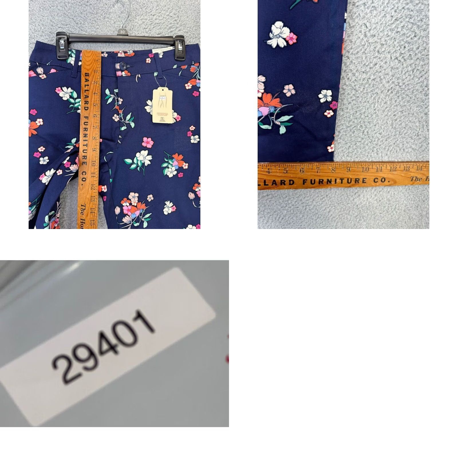 Vintage St. John's Bay Pants Womens 8 Capri Mid Rise Floral Navy Blue Pockets New Ladies XS? Size 30" / US 8 / IT 44 - 8 Thumbnail