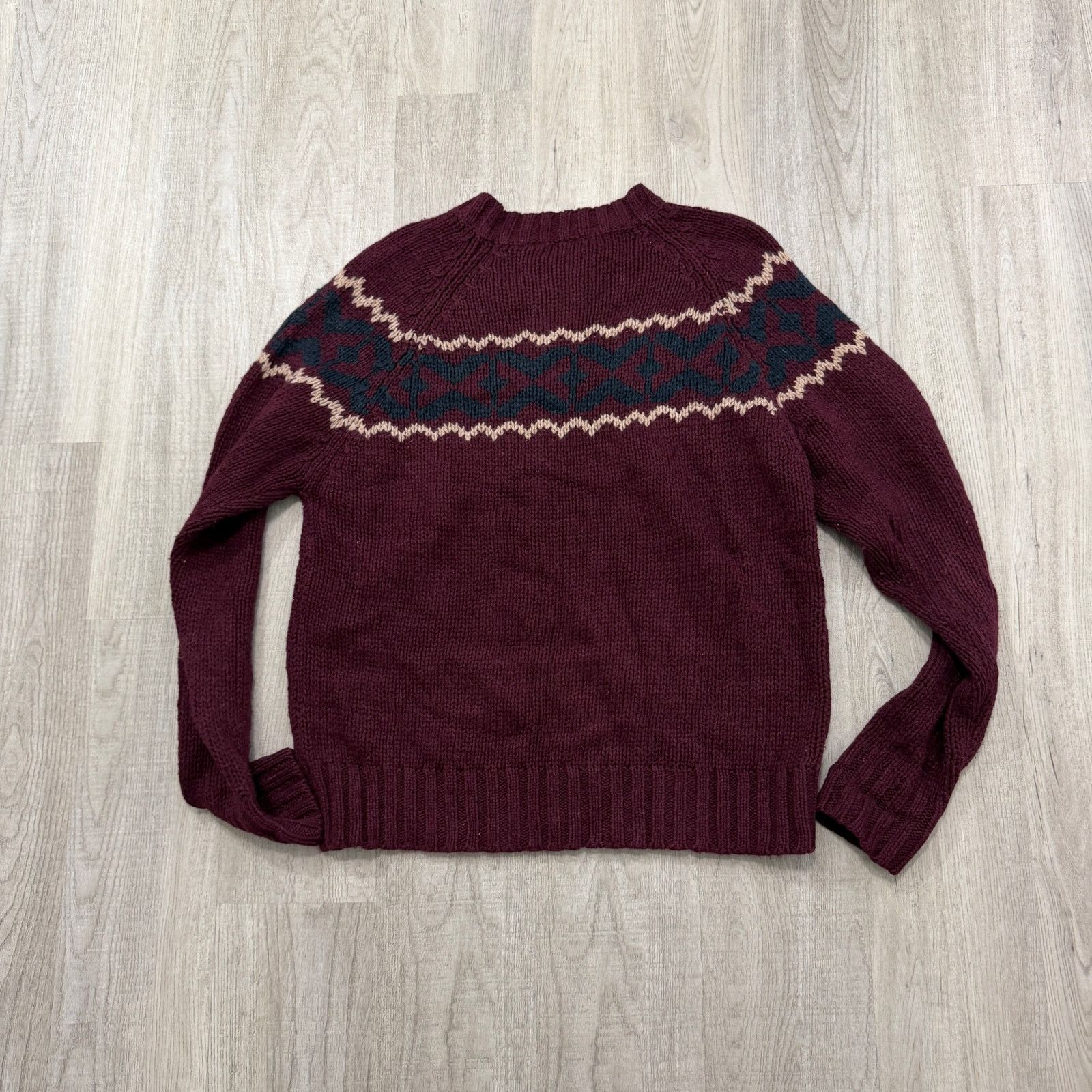 Vintage Vintage Geometric Knit Sweater Men's Medium Fair Isle Red Size US M / EU 48-50 / 2 - 6 Thumbnail