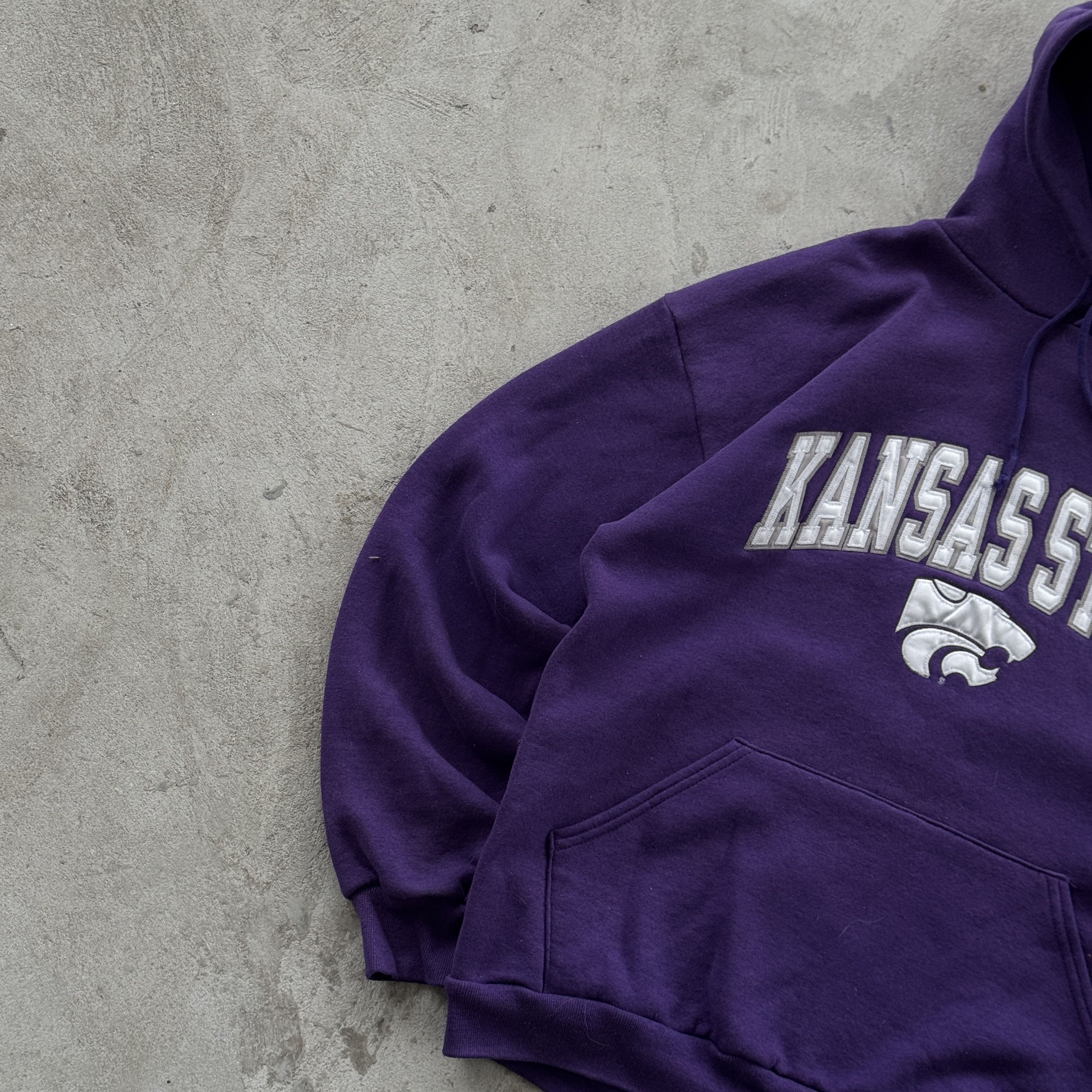 Russell Athletic Vintage 90s Russell Athletic Kansas State Hooded Sweatshirt Size US XL / EU 56 / 4 - 3 Thumbnail