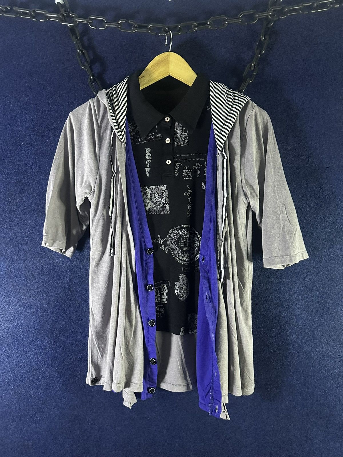 Japanese Brand Bundle Japanese Double Layer Cardigan Raf Simons Style Size US M / EU 48-50 / 2 - 2 Thumbnail