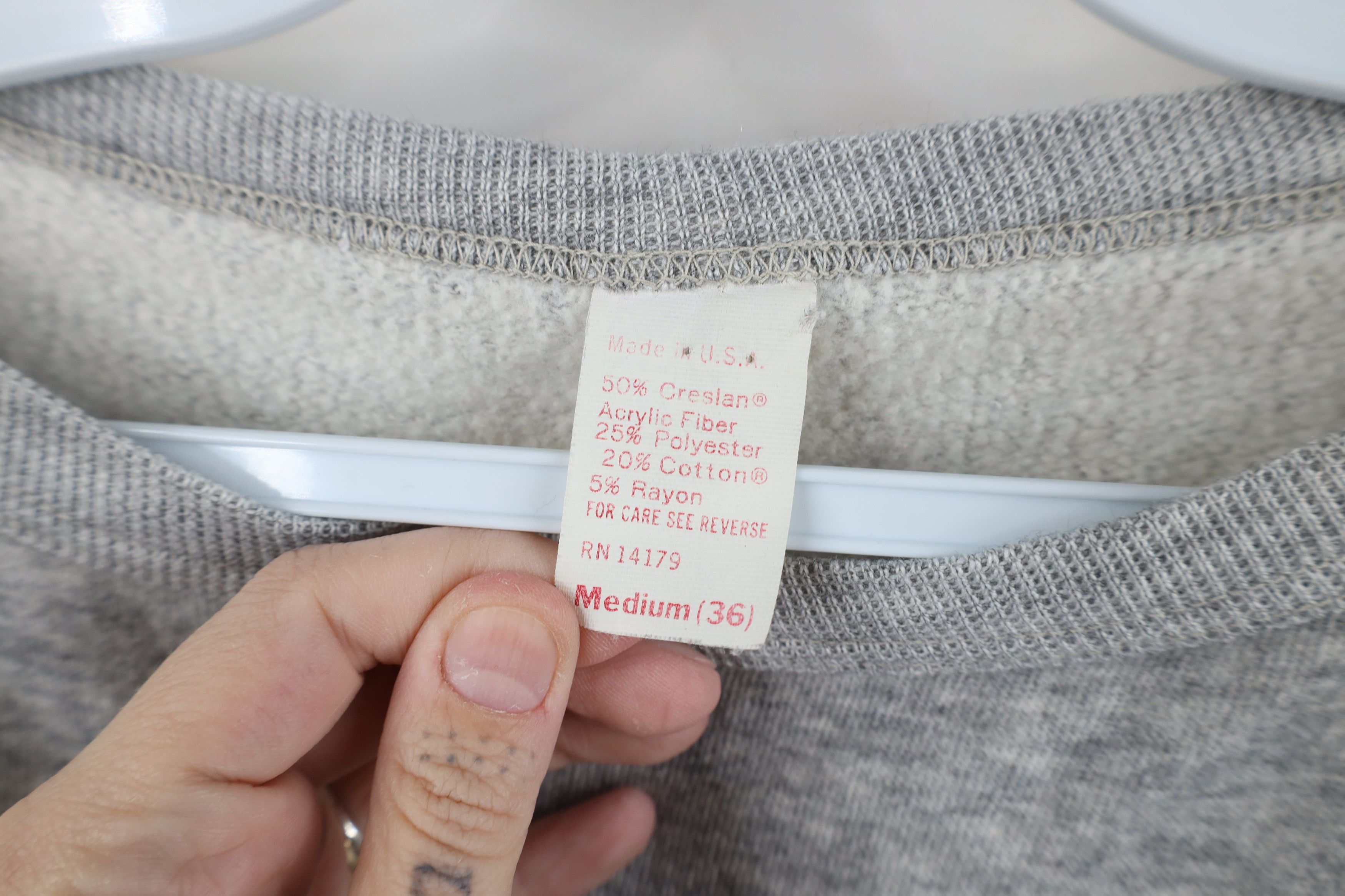 Vintage Vintage 70s Streetwear Triblend Crewneck Sweatshirt Gray USA Size M / US 6-8 / IT 42-44 - 6 Thumbnail