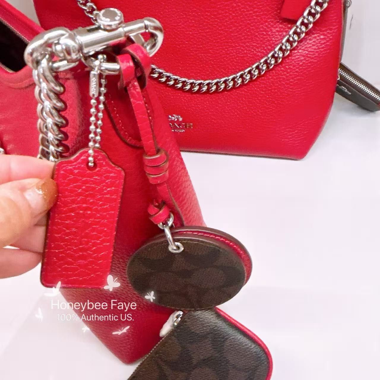 Coach Laurel Shoulder Bag With Mirror Charm And Pouch CBI94 Size ONE SIZE - 6 Thumbnail