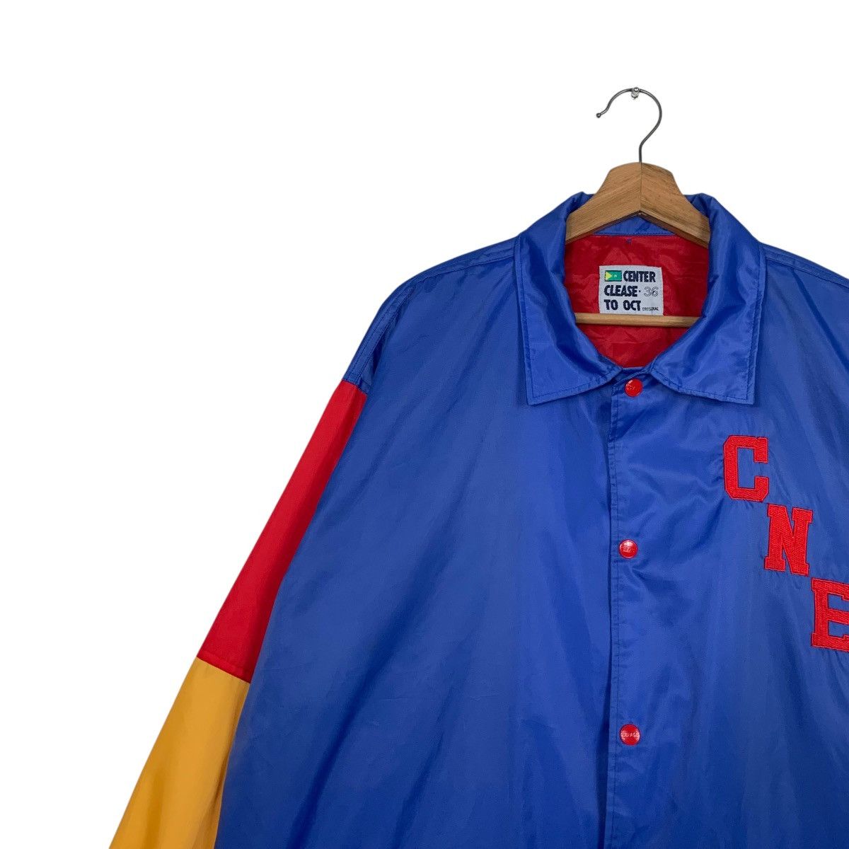 Japanese Brand CENTER CLEASE To Act Big Logo Coach Jacket #2469-C111 Size US L / EU 52-54 / 3 - 4 Thumbnail