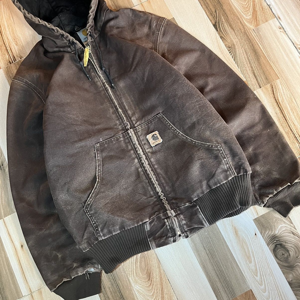 Carhartt Crazy Vintage Faded Carhartt Hooded Jacket Size US S / EU 44-46 / 1 - 4 Thumbnail
