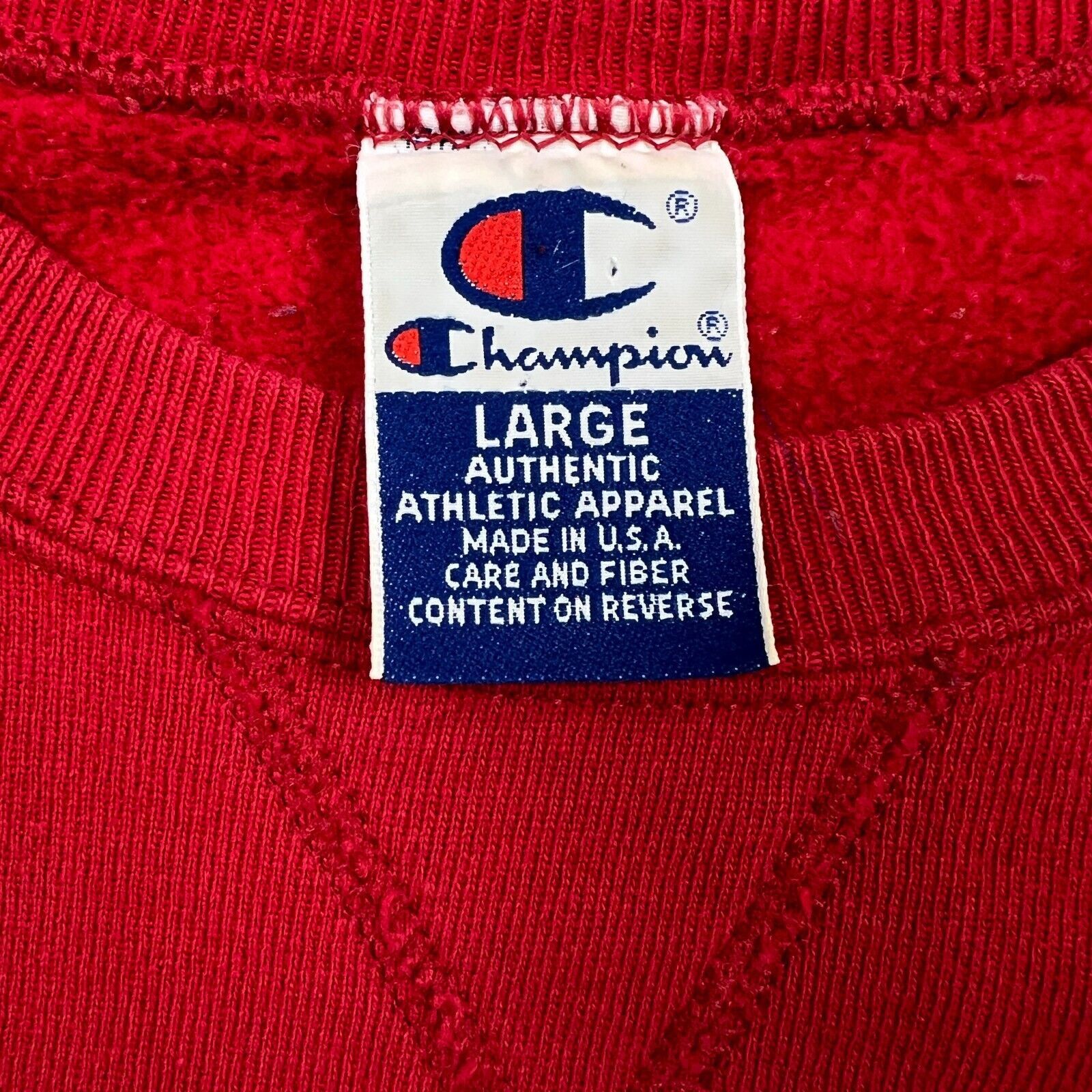 Champion × Vintage Vintage Champion Sweatshirt Large Spell Out USA 90s Crewneck Size US L / EU 52-54 / 3 - 6 Thumbnail