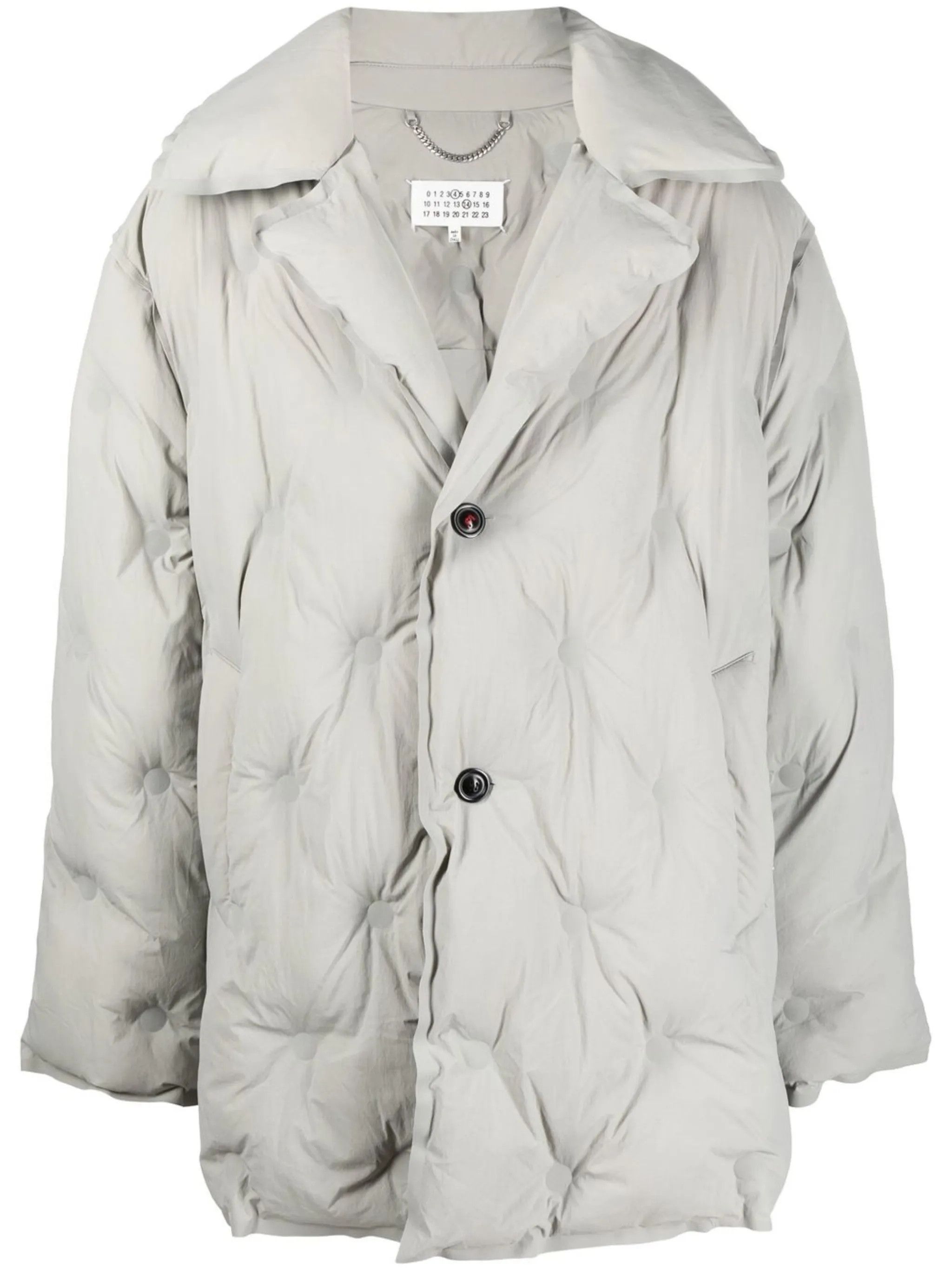 Maison Margiela o1w1db10226 Single-breasted Padded Coat in Grey Size US L / EU 52-54 / 3 - 1 Thumbnail