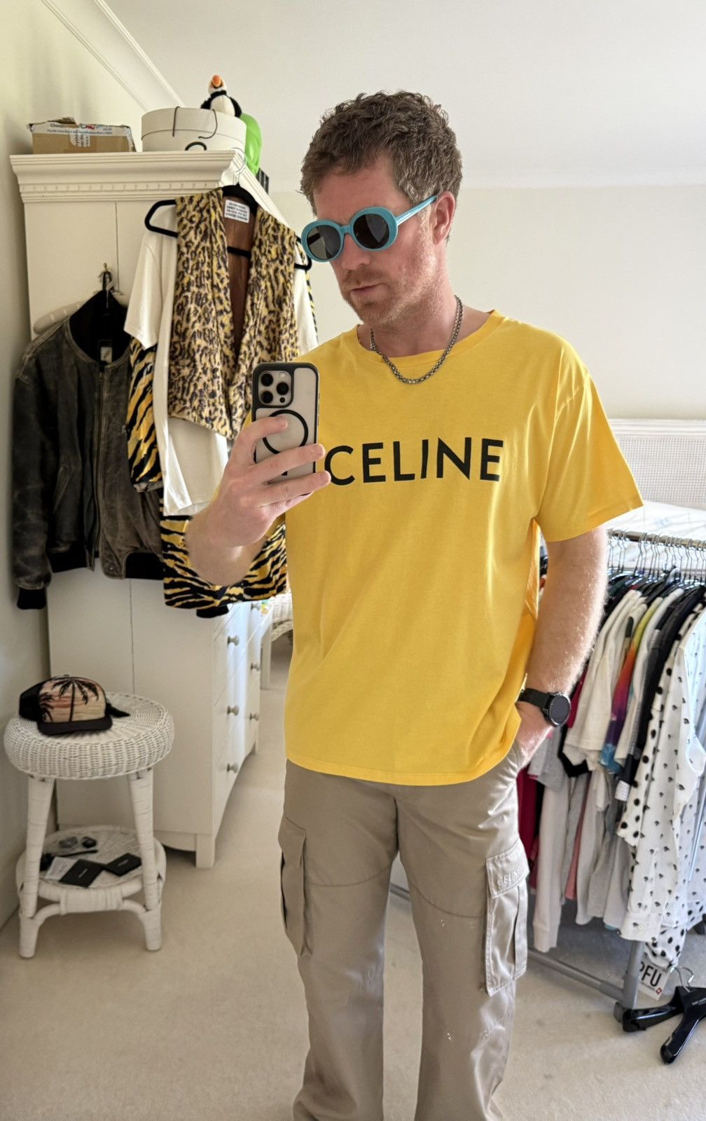 Celine Celine Hedi Slimane monochrome collection logo T shirt L Size US L / EU 52-54 / 3 - 6 Thumbnail