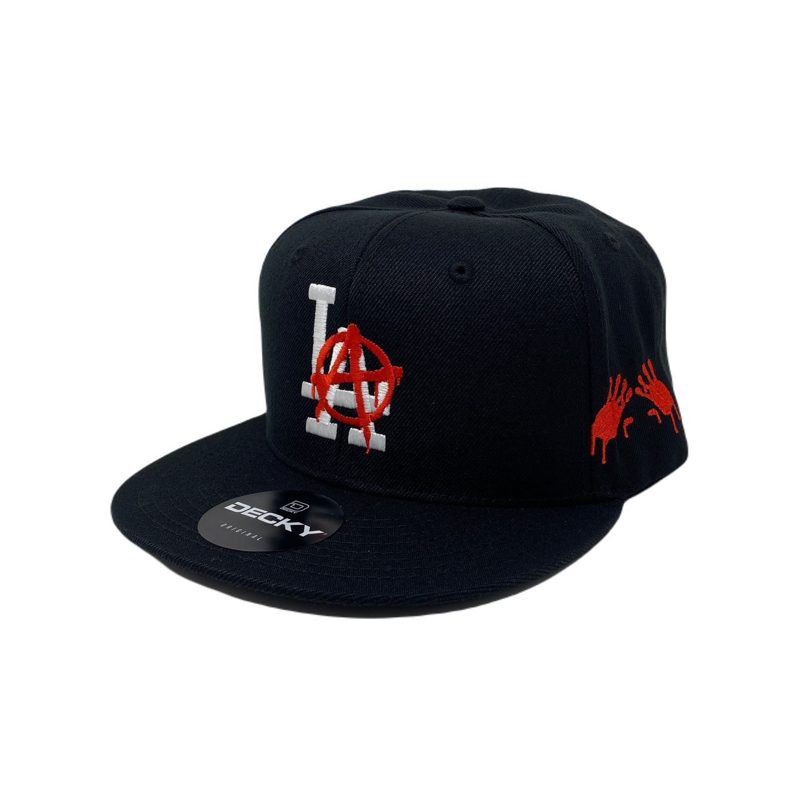 Other Los Angeles LA Anarchy Bloody Hands Snapback Hat All Black Size ONE SIZE - 2 Thumbnail