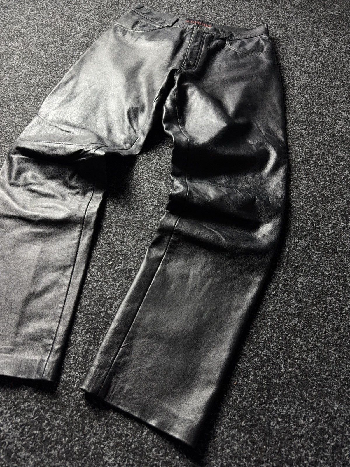 Leather Y2K Vintage Leather Pants Opium Style Alt Biker USA Rare Size US 28 / EU 44 - 3 Thumbnail