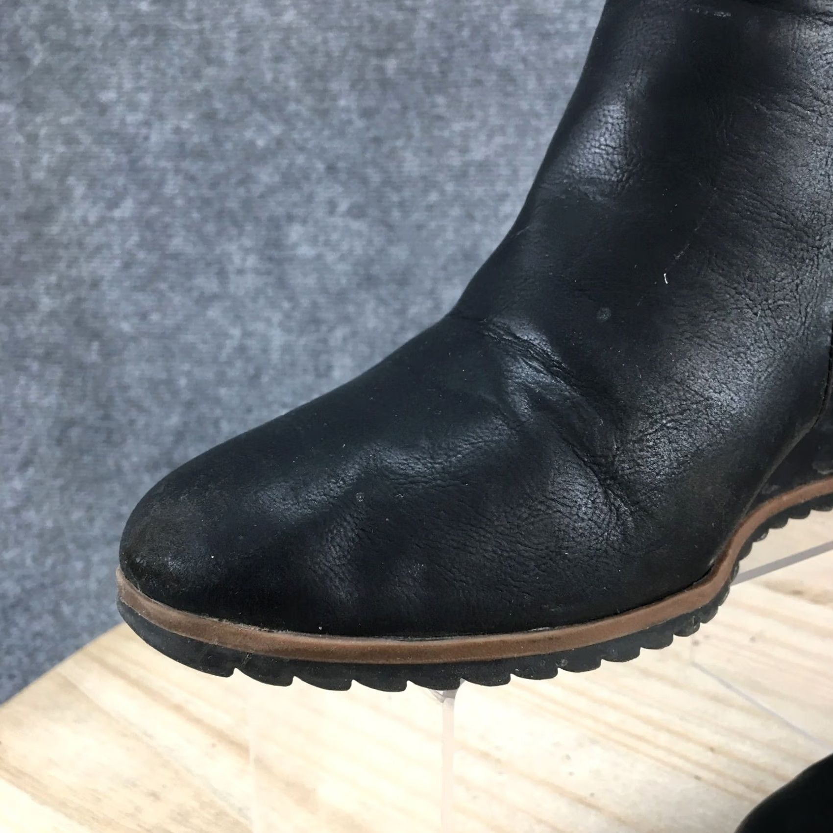 Vintage SOUL By Naturalizer Haley Boots Womens 10 M Haley Side Zip Wedge Ankle Bootie Black Shoes Size US 10 / IT 40 - 5 Thumbnail