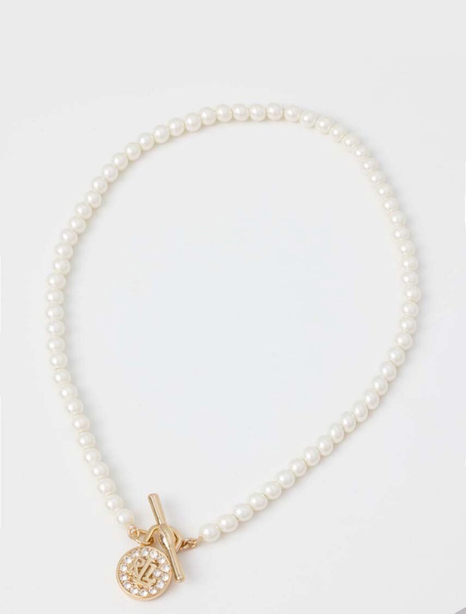 Ralph Lauren Ralph Lauren Pearl RL Logo Diamond Pendant Necklace Size ONE SIZE - 2 Thumbnail