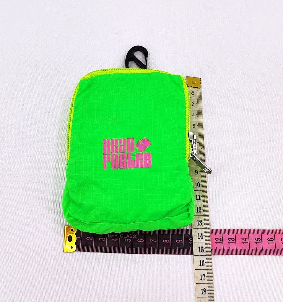 Porter HEAD PORTER foldable green thin nylon shopping bag with clip Size ONE SIZE - 8 Thumbnail