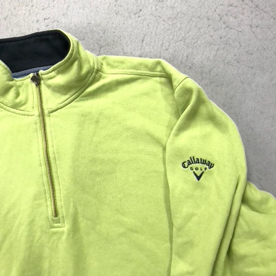 Callaway VINTAGE Callaway Golf Sweatshirt Mens Large Green 90s 1/4 Zip Fleece Embroidered Logo Zipper Shirt Men Green 90s Size US L / EU 52-54 / 3 - 3 Thumbnail