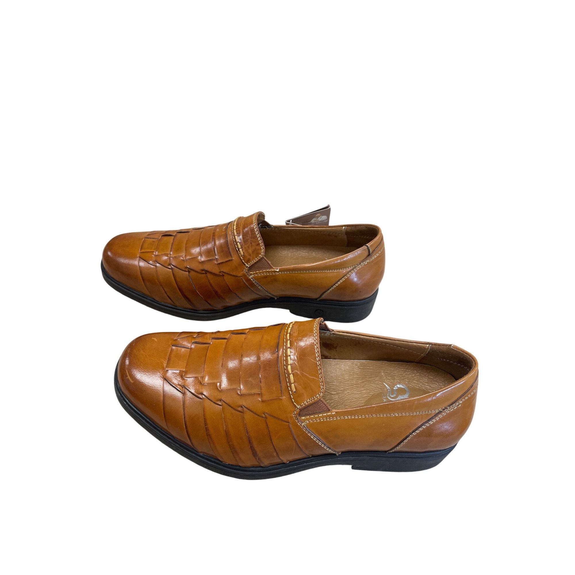 Other Gravity Defyer mens brown leather slip on loafers shoes SIze Size US 8 / EU 41 - 3 Thumbnail