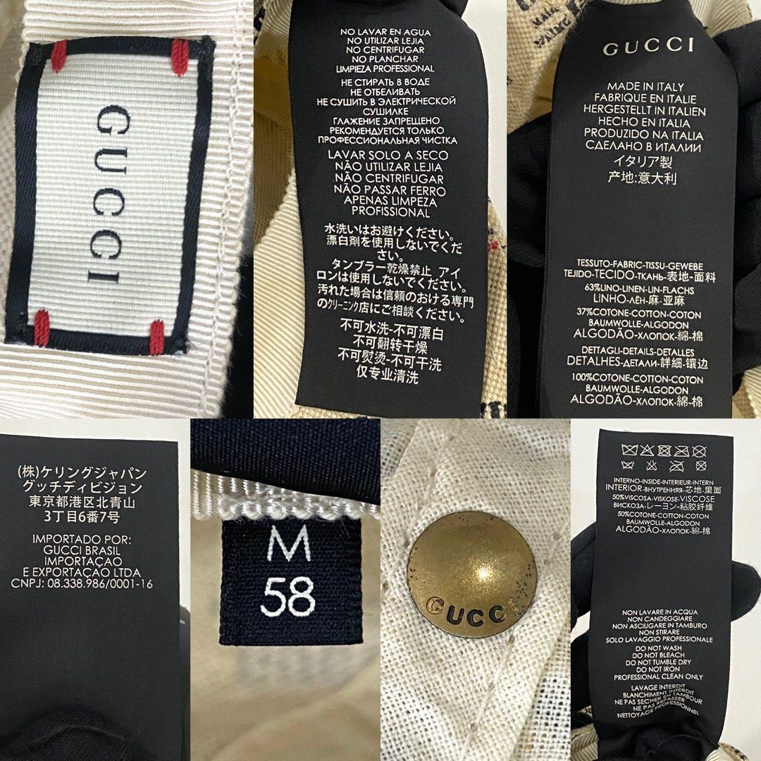 Gucci Gucci Hat Cap Beige Size ONE SIZE - 3 Thumbnail