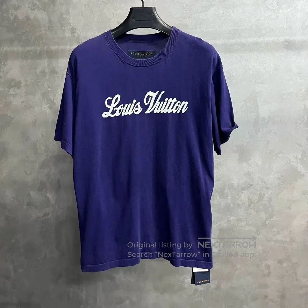 Louis Vuitton Louis Vuitton Blue Logo Print Short-Sleeve T-Shirt. Size US L / EU 52-54 / 3 - 1 Thumbnail