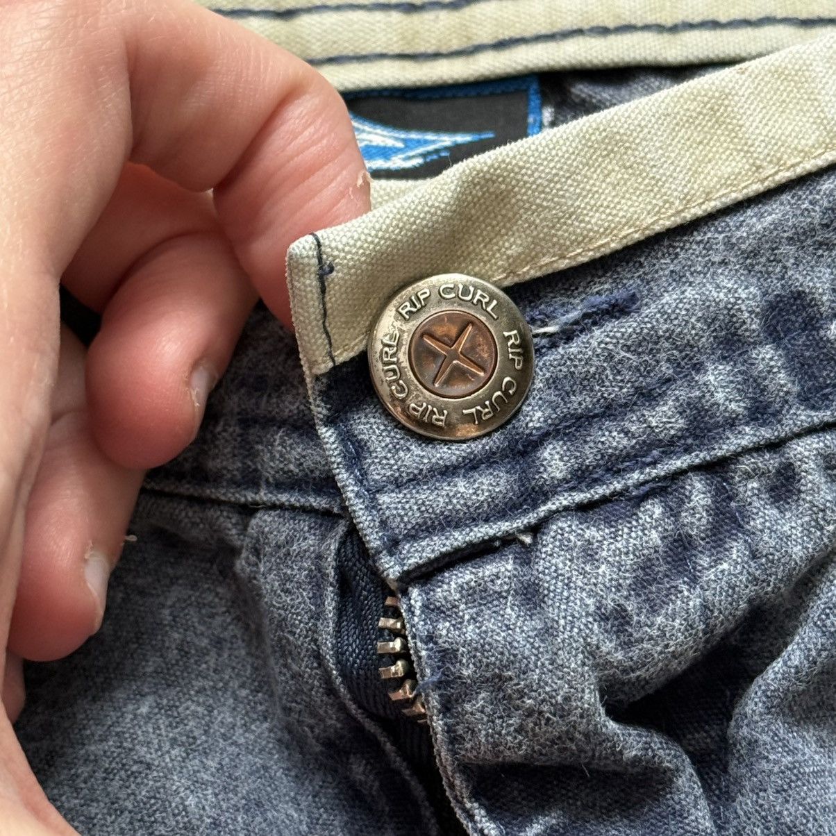 Rip Curl 📌Vintage Rip Curl Y2k Baggy Shorts Usa 90s Size US 31 - 10 Thumbnail