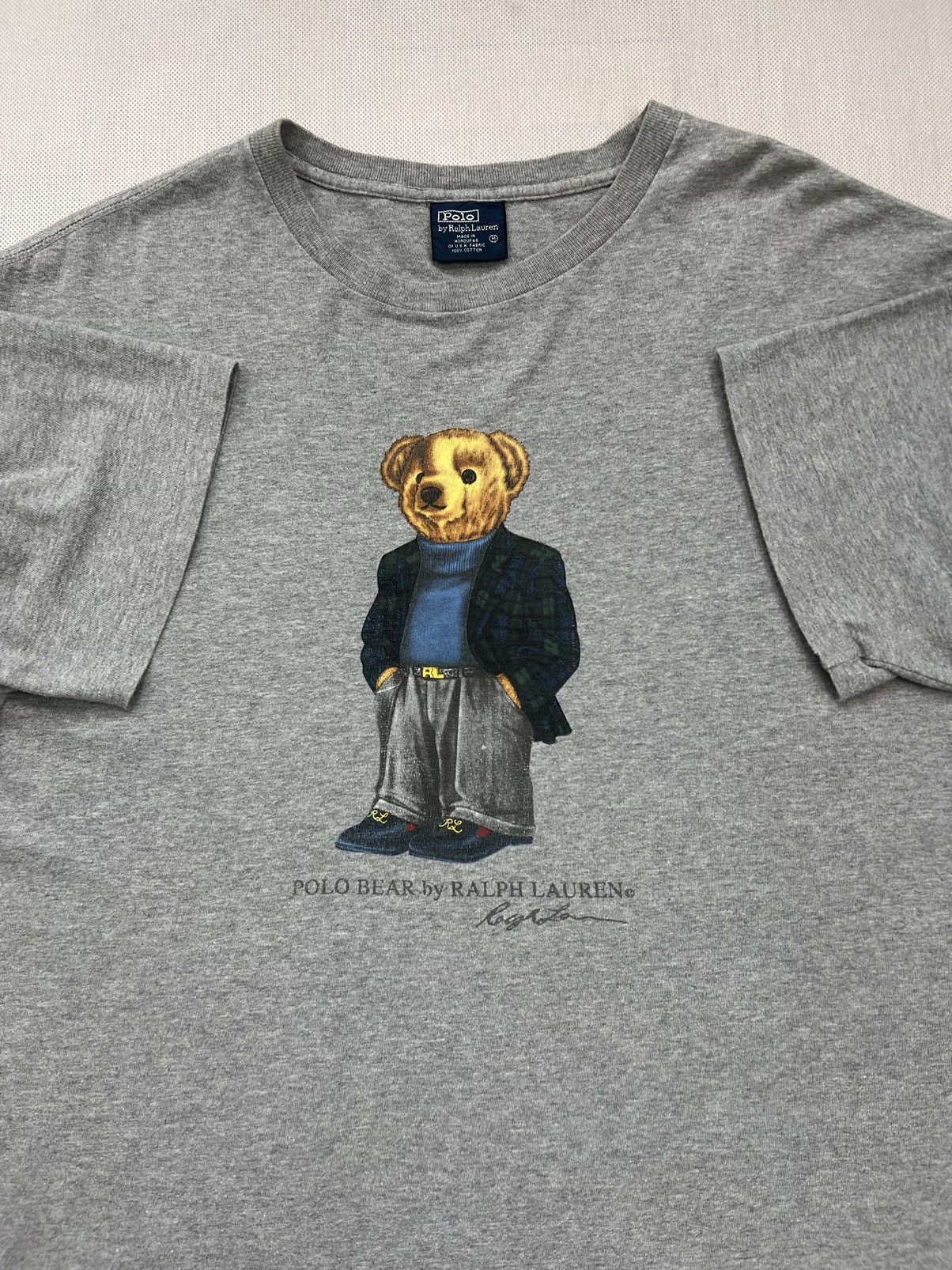 Rare Tshirt Polo Ralph Lauren Bear Vintage 90’s Usa