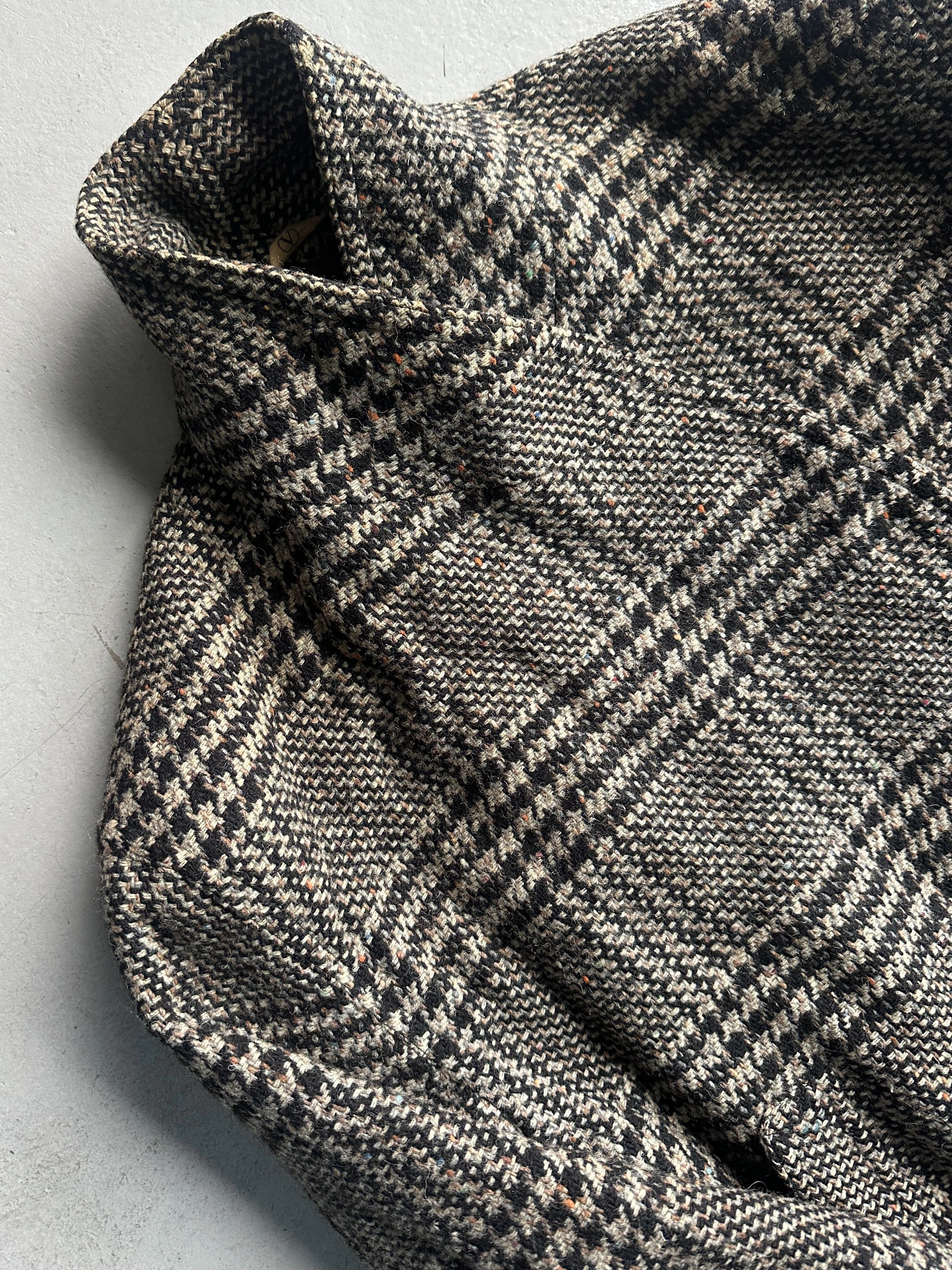 Valentino VALENTINO 1980s BOXY FIT SHAWL COLLAR PLAID JACKET Size US L / EU 52-54 / 3 - 2 Thumbnail