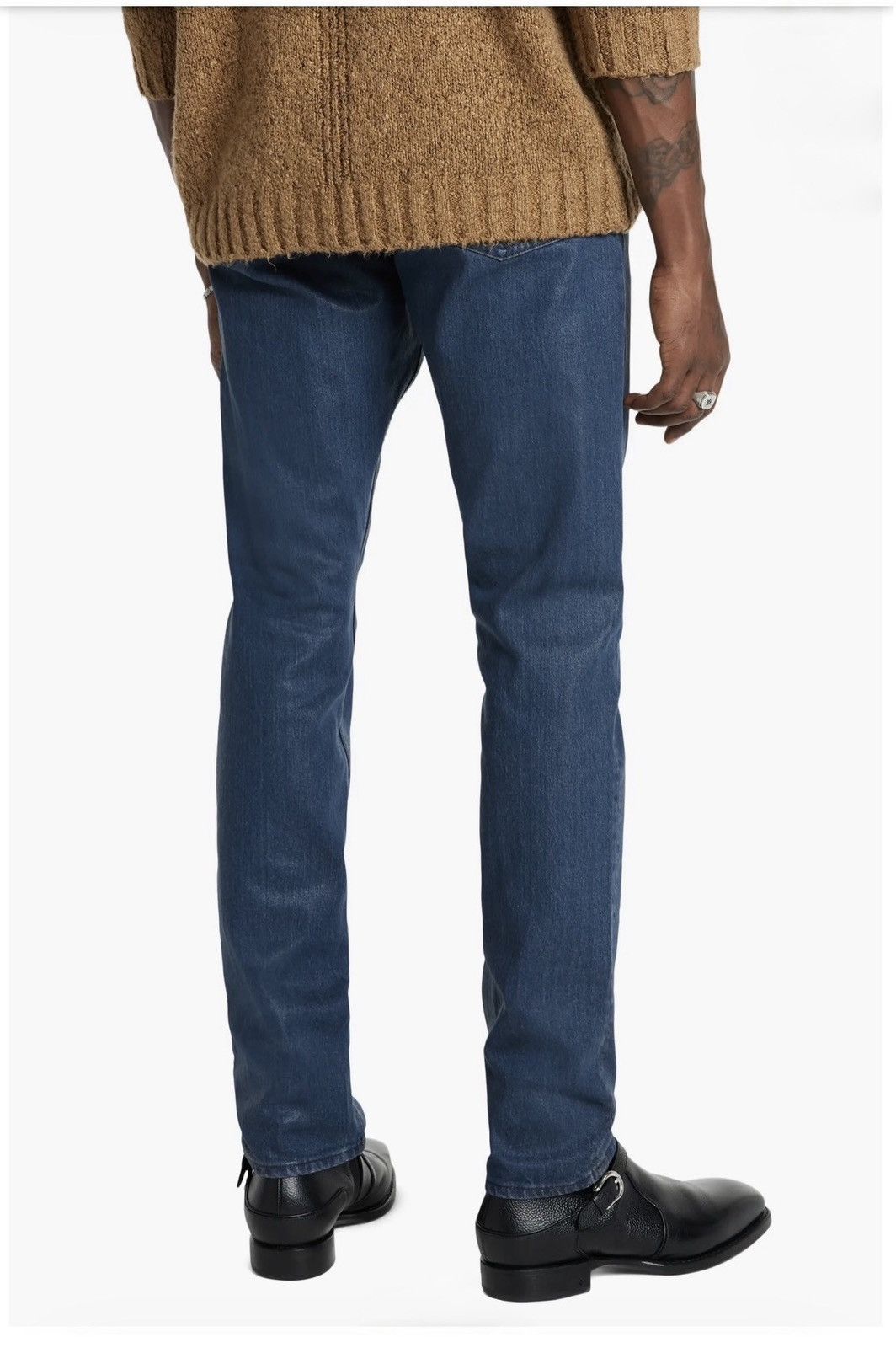 John Varvatos Coated Blue Jean Size 31 Size US 31 - 3 Thumbnail