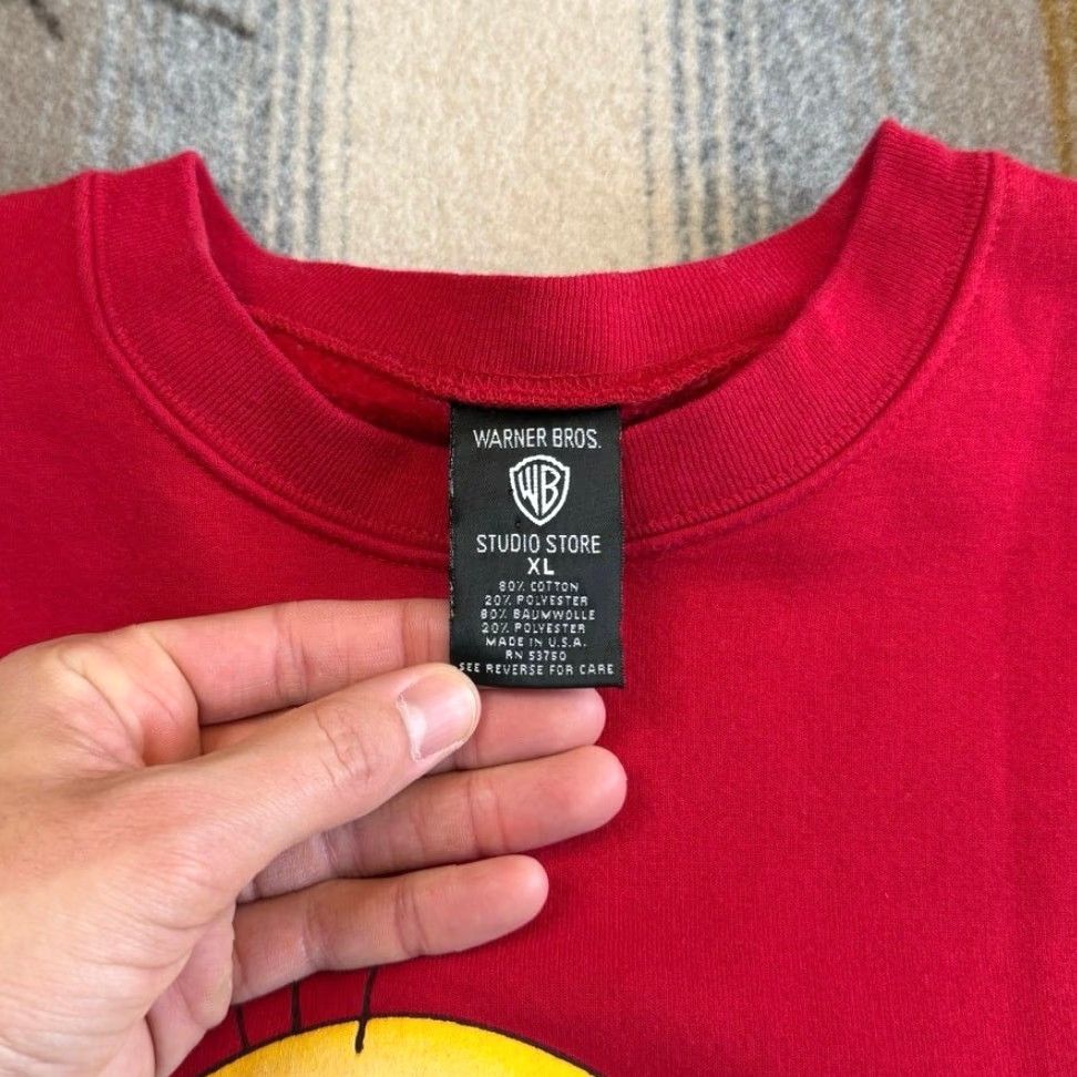 Vintage VINTAGE 90s Tweety Bird Looney Tunes Crewneck Sweatshirt XL Red Mens Crew Neck Sweatshirt 1996 USA Made Size US XL / EU 56 / 4 - 3 Thumbnail