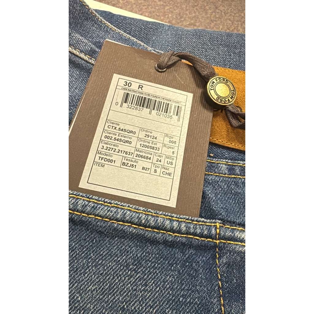Tom Ford o1rshd1 Slim Jeans in Navy 30 Size US 30 / EU 46 - 20 Thumbnail