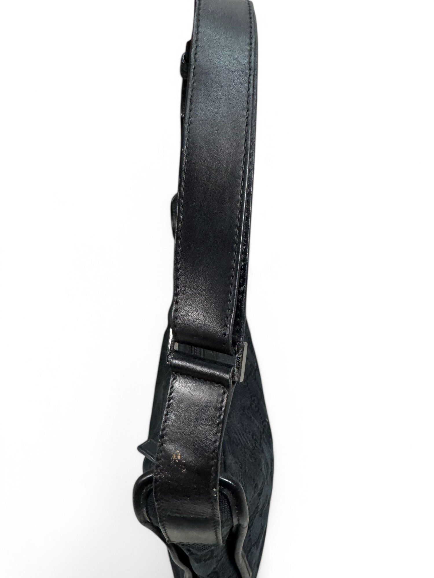 Gucci Gucci - Hobo Leather Handbag Shoulder Bag Monogram Black Size ONE SIZE - 14 Thumbnail