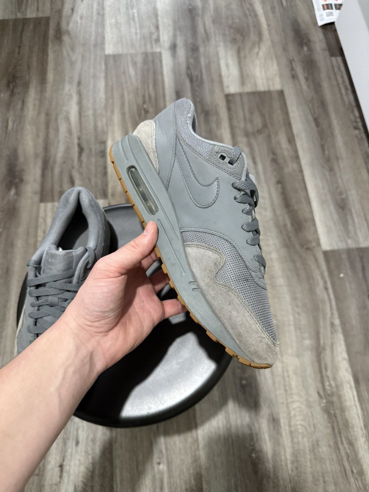 Nike NIKE AIR MAX 1 LOW SNEAKERS MENS GRAY TRAINERS Y2K DRILL Size US 9.5 / EU 42-43 - 10 Thumbnail