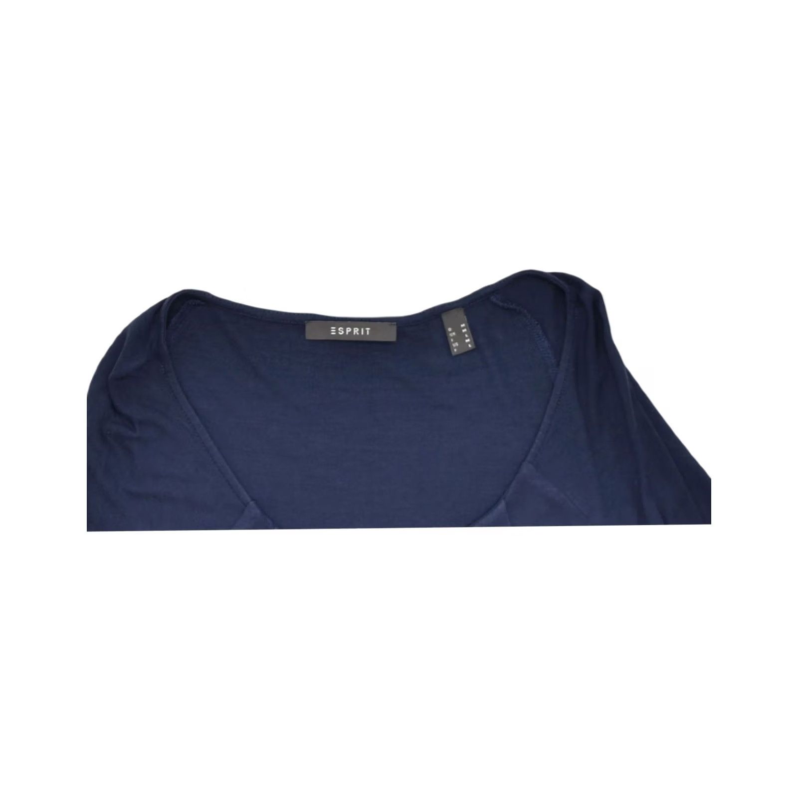 Esprit ESPRIT Womens Blouse Top Navy Blue Medium Viscose UK 14 Size M / US 6-8 / IT 42-44 - 3 Thumbnail
