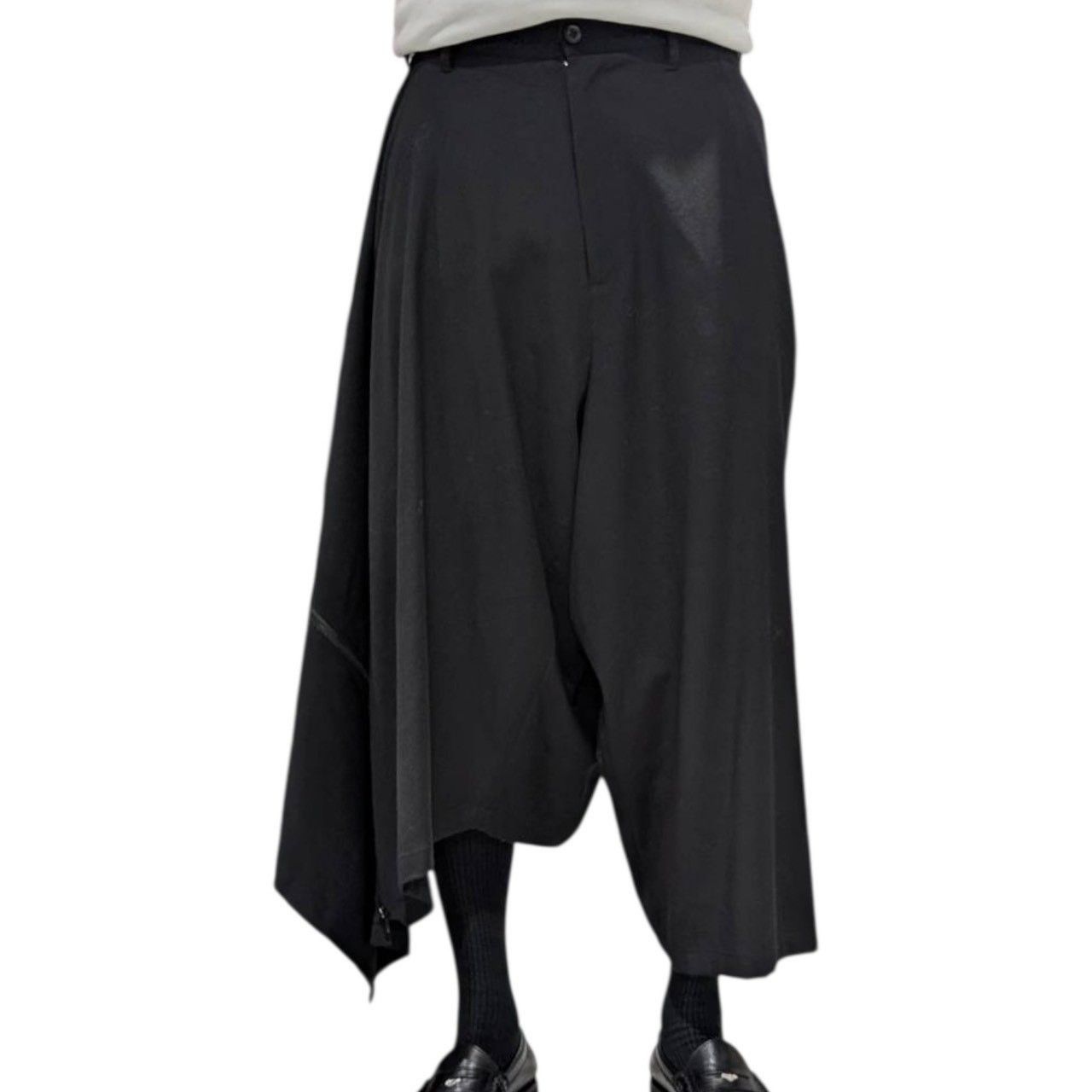Yohji Yamamoto B Yohji Yamamoto - Zip Design Asymmetrical Pants Size US 32 / EU 48 - 1 Thumbnail