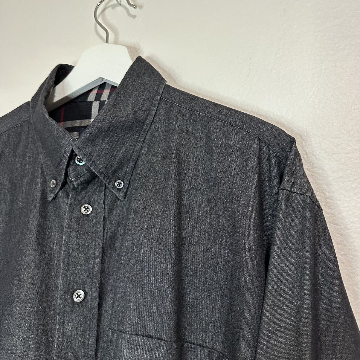 Burberry Burberry Black Denim Button Down Shirt Size US L / EU 52-54 / 3 - 4 Thumbnail
