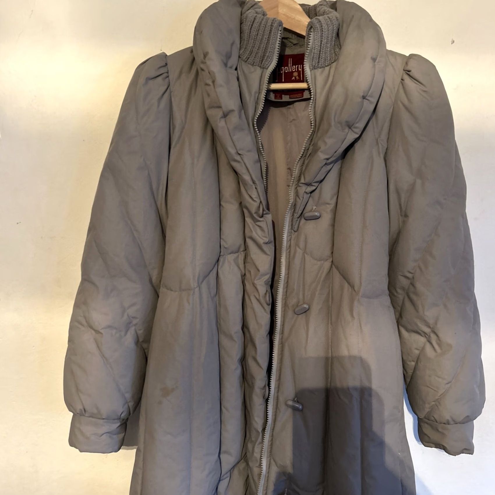 Vintage VINTAGE J.gallery Coat Down Pure Nylon Taupe Beige Womens M Medium Puffer Jacket Long Full Length Size M / US 6-8 / IT 42-44 - 2 Thumbnail