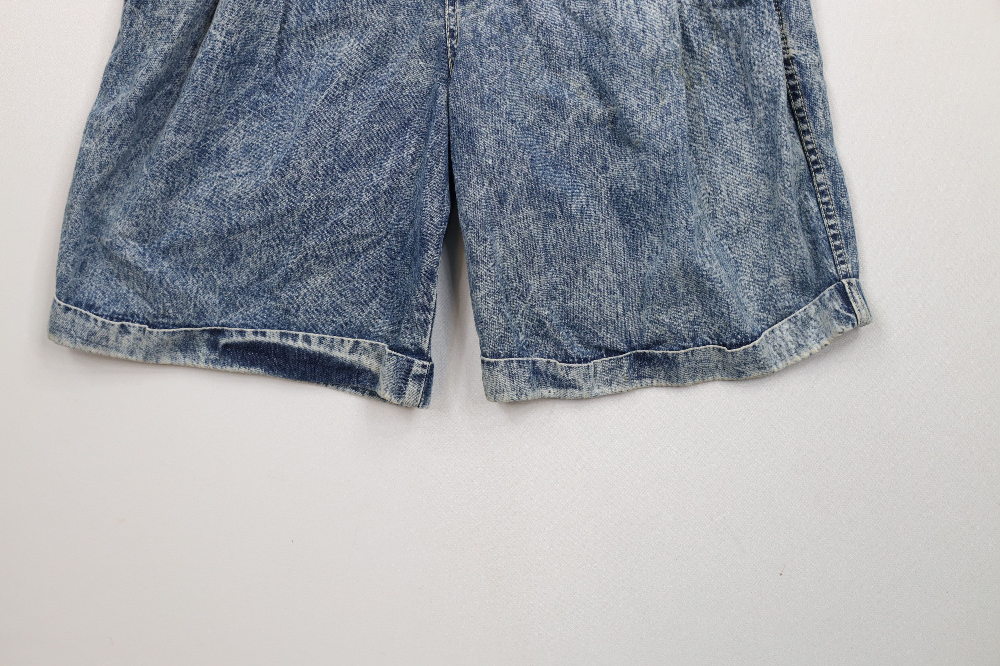 Vintage Vintage 80s Streetwear Acid Wash High Waisted Denim Shorts Size 32" / US 10 / IT 46 - 4 Thumbnail