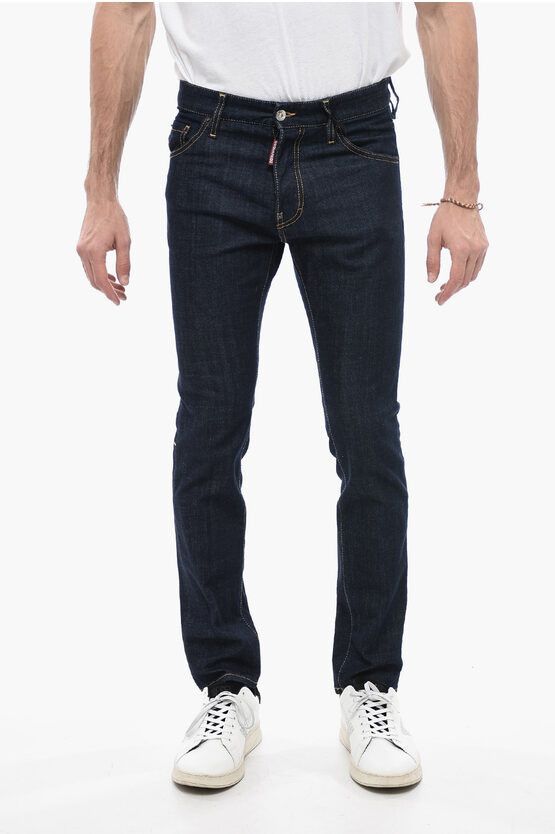 image of Dsquared2 Dark Wash Ceresio 9 Cool Guy Fit Denims 15Cm in Blue, Men's (Size 30)