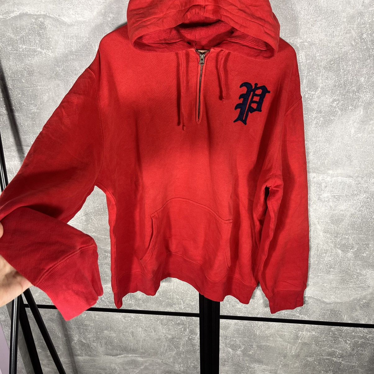 Ralph Lauren Vintage Ralph Lauren Old English P Half Zip Hoodie Red Size US XXL / EU 58 / 5 - 7 Thumbnail