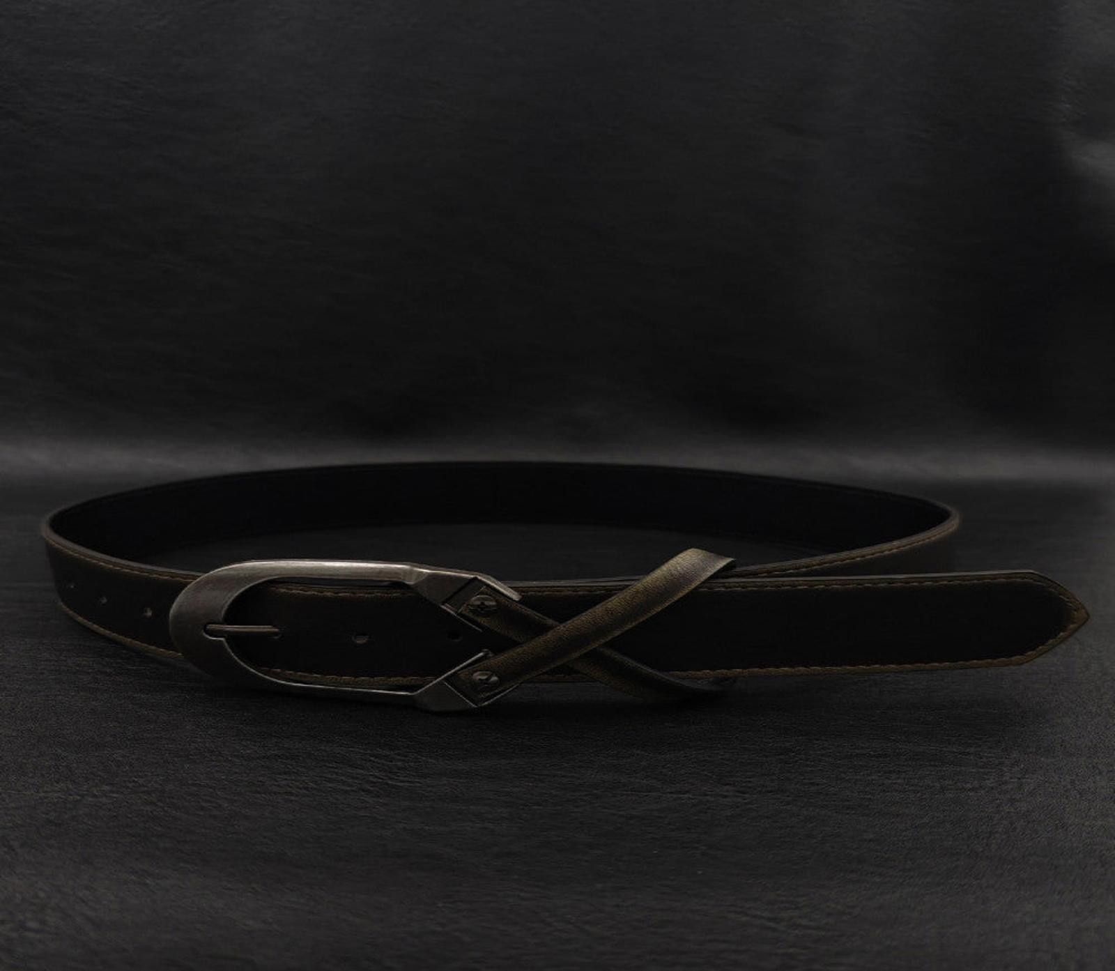 Other Premium Leather Belt with Unique Buckle Size ONE SIZE - 6 Thumbnail