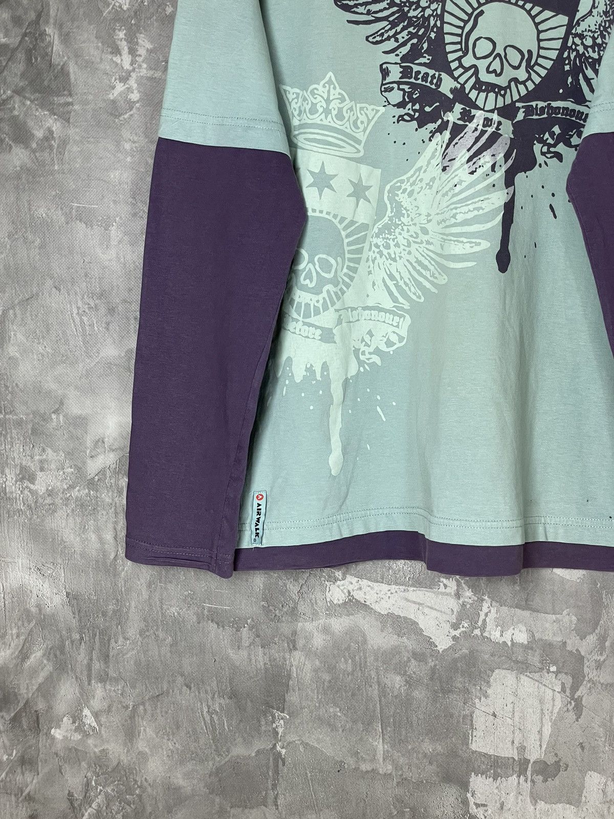 Vintage Crazy Y2K Airwalk Thermal Long Sleeve Tee Size US S / EU 44-46 / 1 - 5 Thumbnail