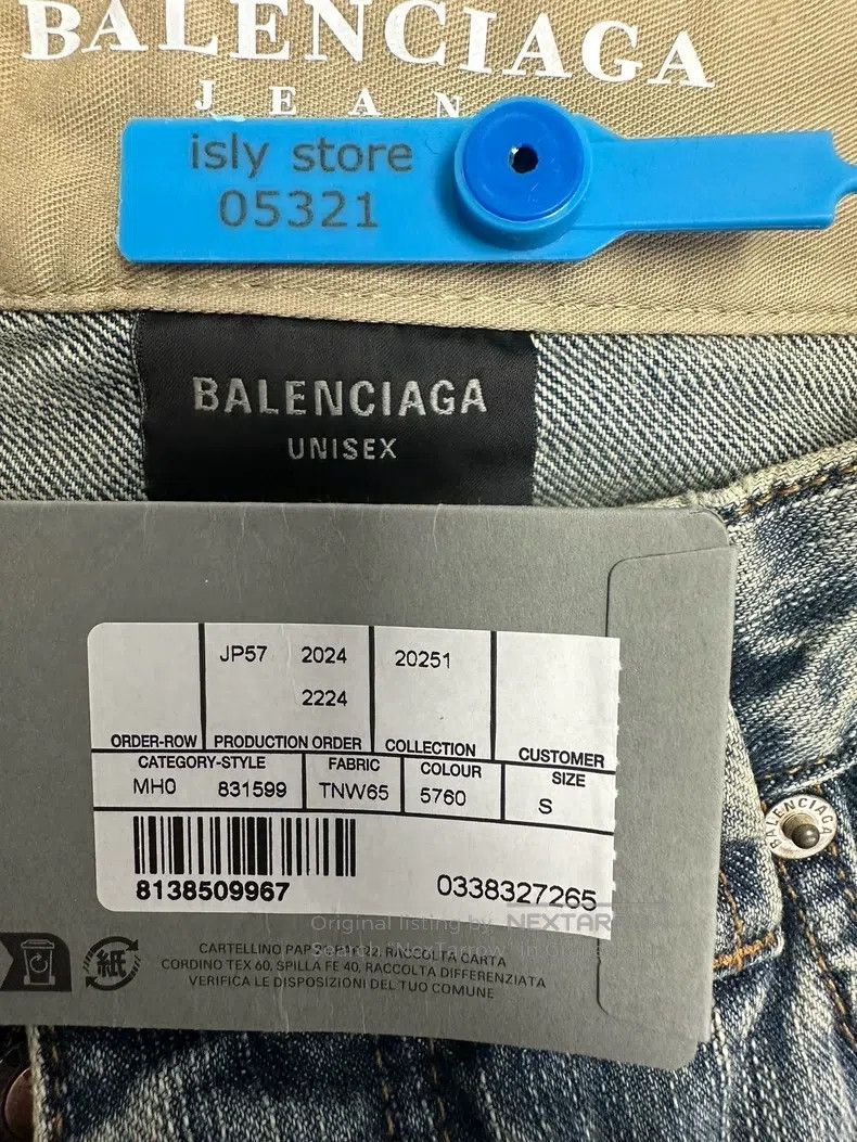 Balenciaga Balenciaga Size S Mid-Rise Trimmed Denim Jeans with Button Size US 27 - 4 Thumbnail