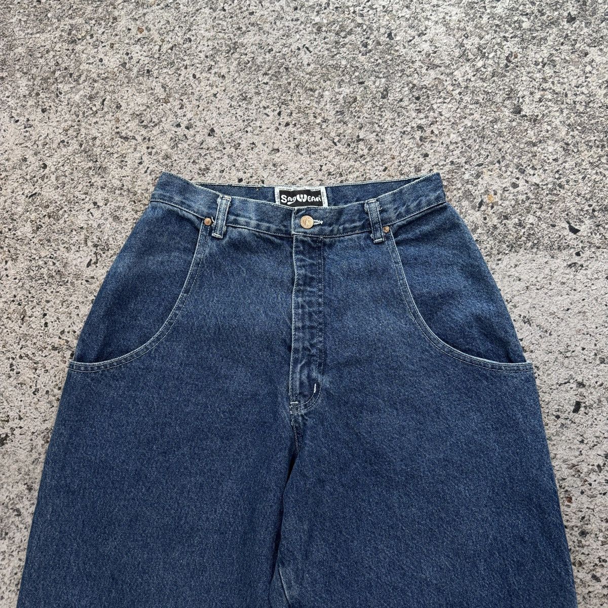 JNCO 90s Sagwear Baggy Wide Leg Denim Skater Shorts Jorts Rare Size US 28 / EU 44 - 3 Thumbnail