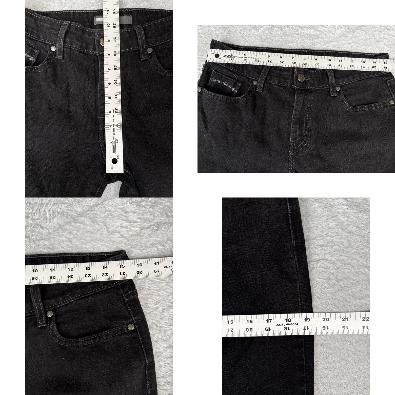 Levi's Levi's Black Charcoal Wash Mid Rise Skinny Jeans Womens 10 30x32 Denim Stretch 5-Pocket City Size 32" / US 10 / IT 46 - 9 Thumbnail
